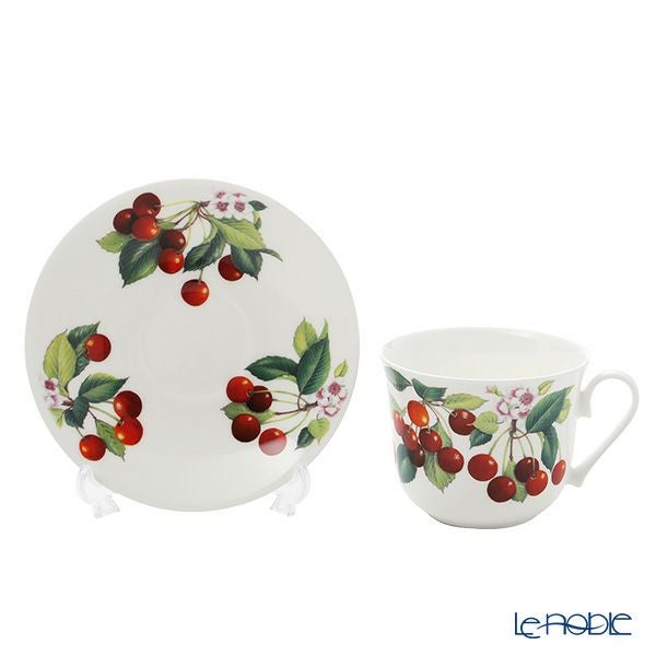 ロイカーカム チェリー モーニングカップ＆ソーサー 480ml