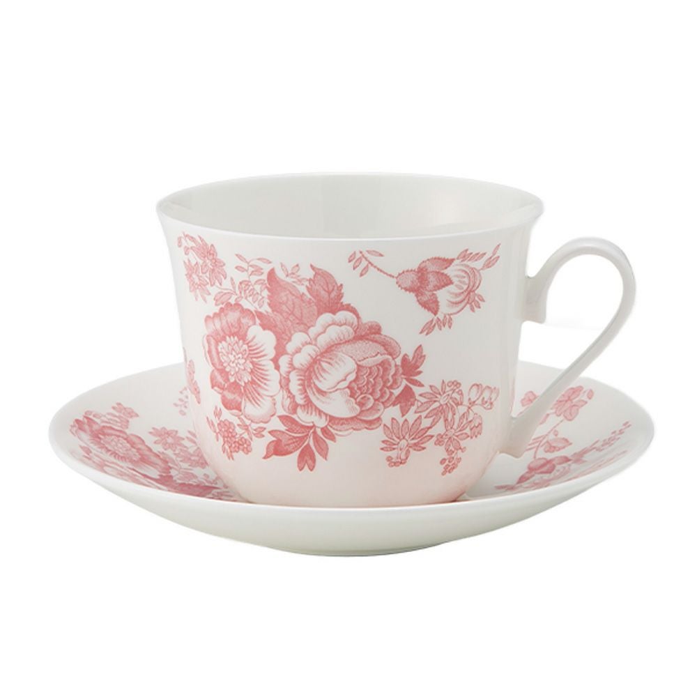 ロイカーカム ピンク ビクトリア モーニングカップ＆ソーサー 480ml