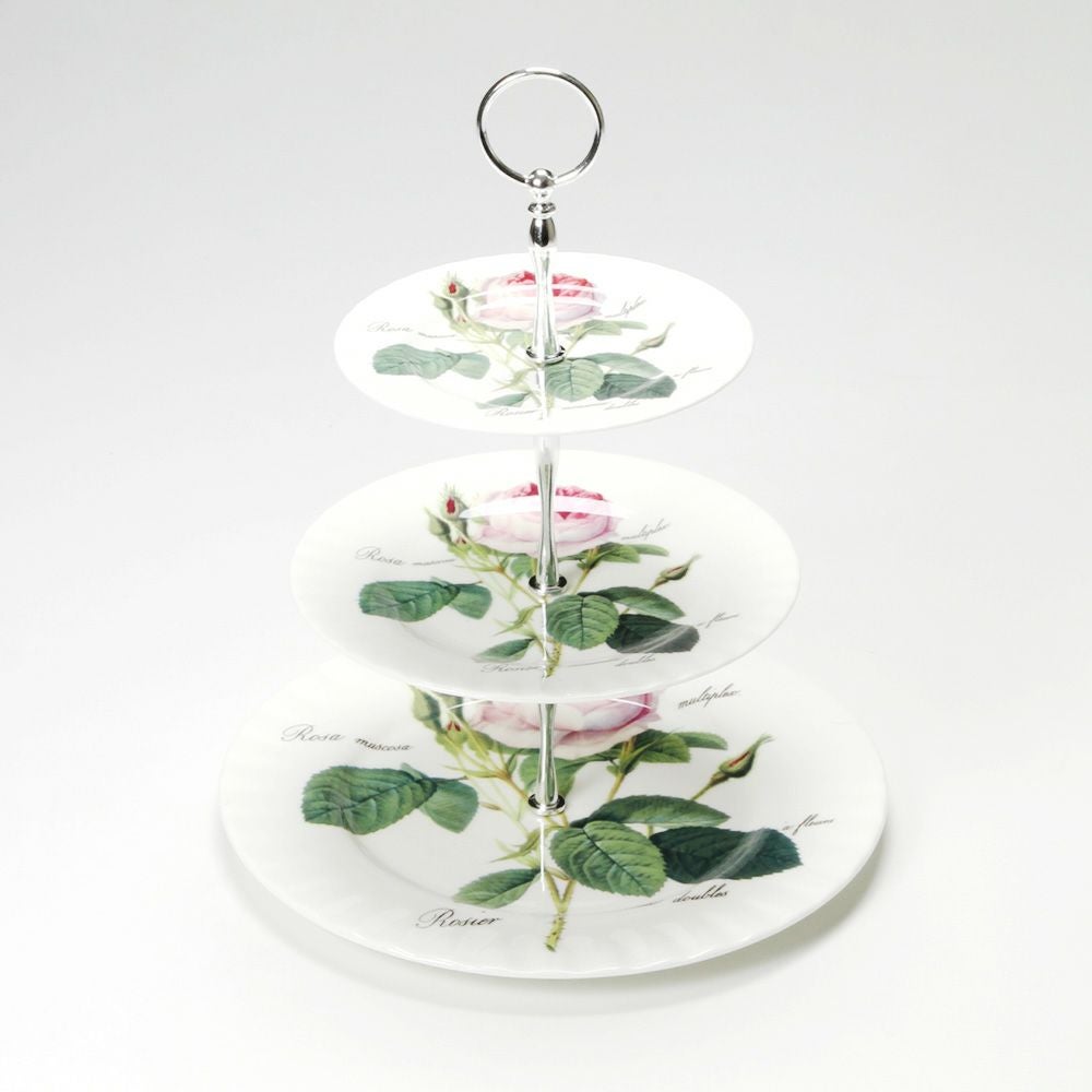 ロイカーカム ルドゥトロサ／ルドゥーテ・ローズ 3段ケーキスタンド