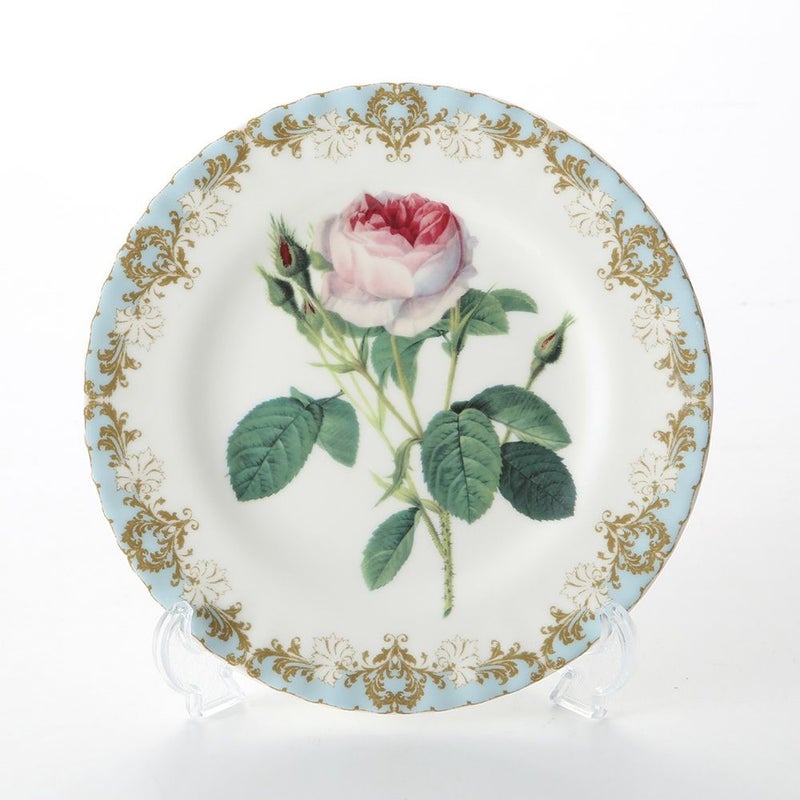 ロイカーカム ビンテージローズ ブルー ティープレート 20cm