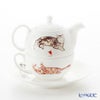 ロイカーカム キャット ティーカップ＆ソーサー（1人用ポット付）／ティーフォーワン