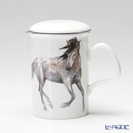 ロイカーカム ホース（2013） ホワイト＆ブラウン こし器付ビーカー 320ml