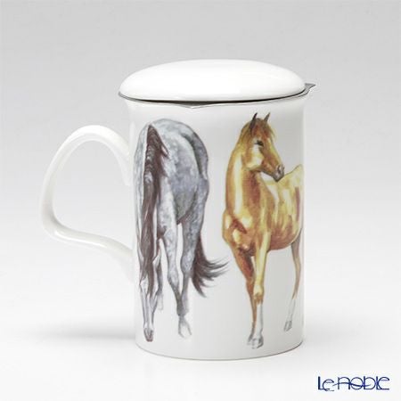 ロイカーカム ホース（2013） ホワイト＆ブラウン こし器付ビーカー 320ml