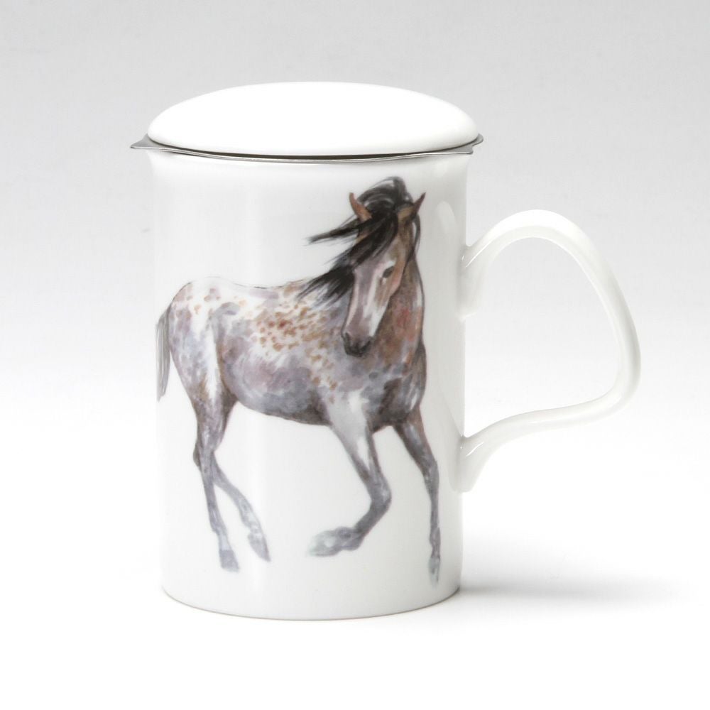 ロイカーカム ホース（2013） ホワイト＆ブラウン こし器付ビーカー 320ml