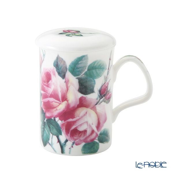 ロイカーカム イングリッシュローズ ピンク こし器付ビーカー 320ml