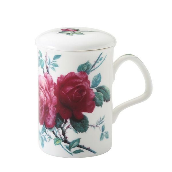 ロイカーカム イングリッシュローズ レッド こし器付ビーカー 320ml