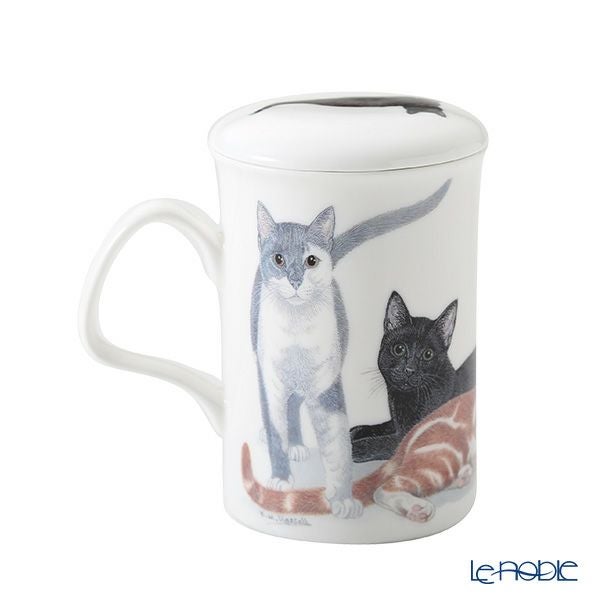 ロイカーカム キャットギャロール Bicolour 2色＆Tricolour 3色 （Moggies） こし器付ビーカー 320ml