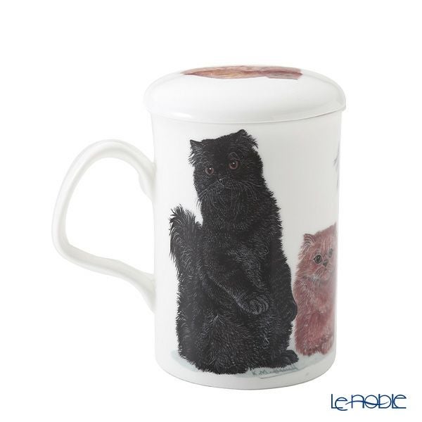 ロイカーカム キャットギャロール Longhaired Cats（長毛猫） こし器付ビーカー 320ml