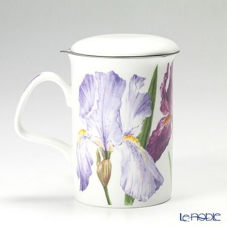 ロイカーカム アイリス 青紫系フラワー3 A こし器付ビーカー 320ml