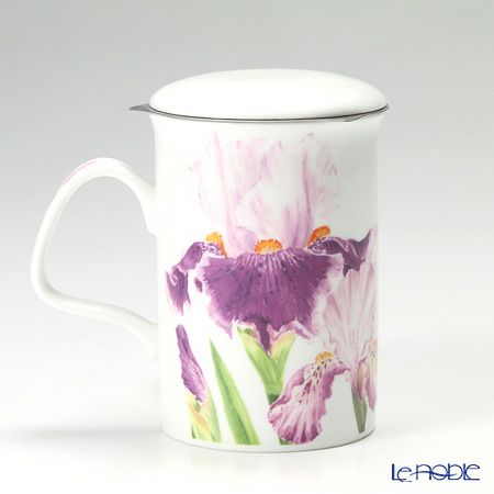 ロイカーカム アイリス 青紫系フラワー1 C こし器付ビーカー 320ml