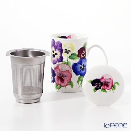 ロイカーカム パンジー ブルー こし器付ビーカー 320ml