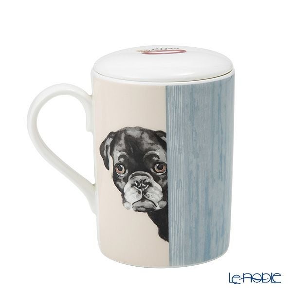 ロイカーカム ドッグスルーザドア（パグブラック） こし器付ビーカー・ルーシー 325ml