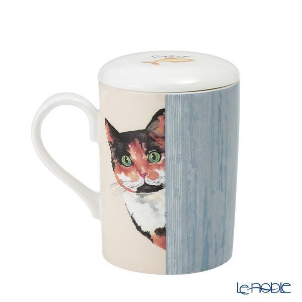 ロイカーカム キャットスルーザドア（三毛猫） こし器付ビーカー・ルーシー 325ml