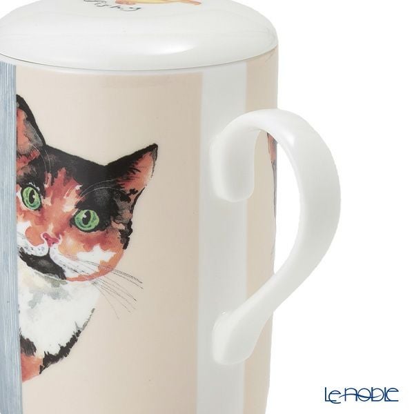 ロイカーカム キャットスルーザドア（三毛猫） こし器付ビーカー・ルーシー 325ml