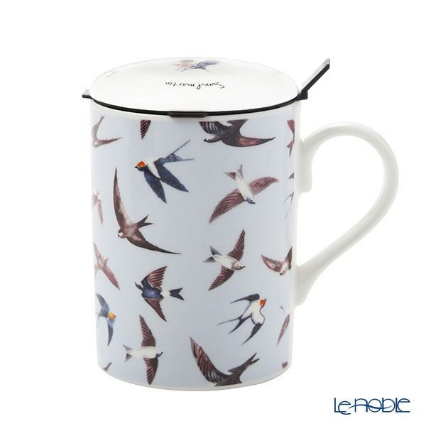 ロイカーカム サマースカイ／ツバメ RSPB ビーカー／マグカップ ルーシー 325ml 蓋＆こし器（茶こし）付き