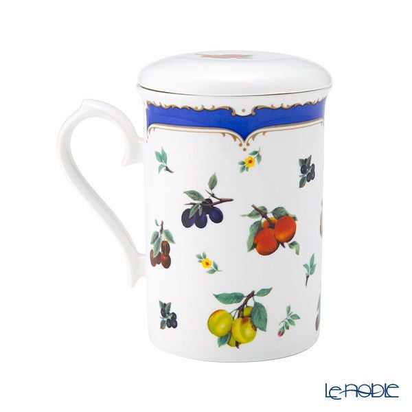 ロイカーカム ヘリテージフルーツ ビーカー／マグカップ 320ml 蓋＆こし器（茶こし）付き