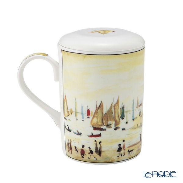 ロイカーカム ローリー／YACHTS ビーカー／マグカップ 325ml 蓋＆こし器（茶こし）付き