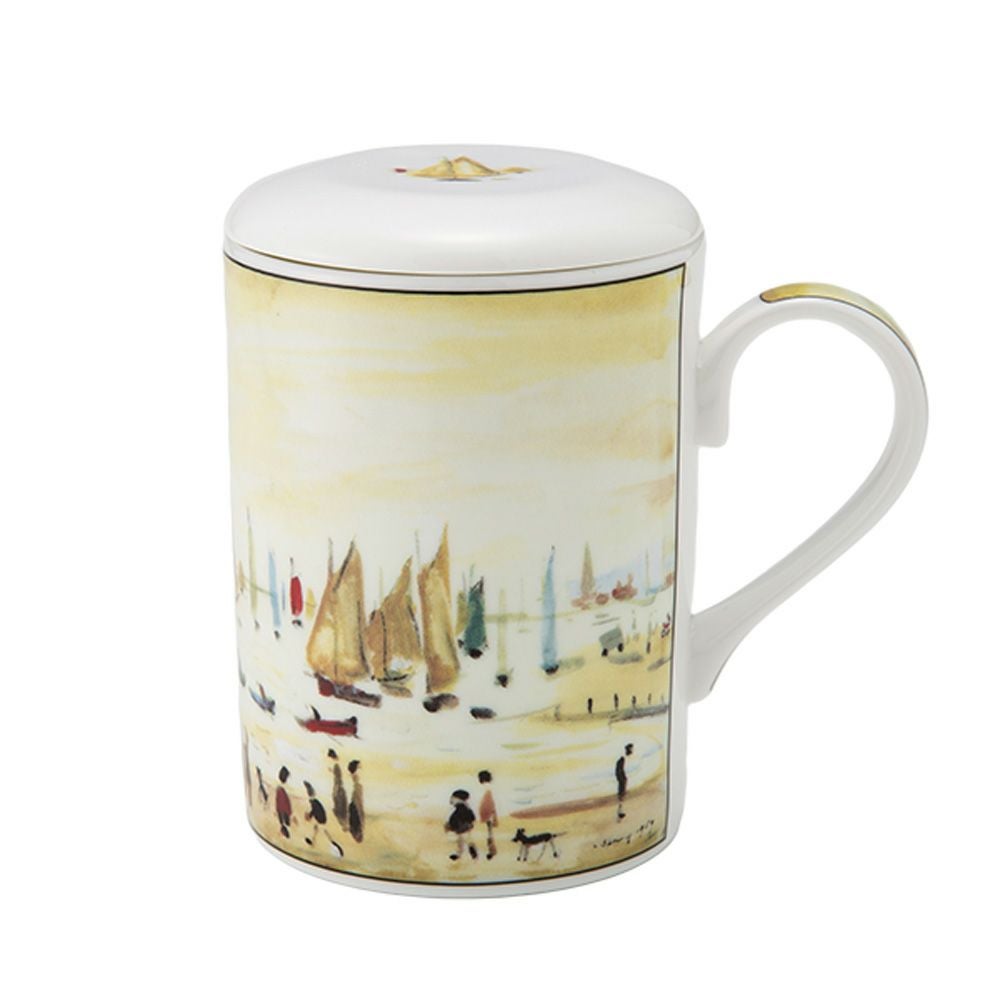 ロイカーカム ローリー／YACHTS ビーカー／マグカップ 325ml 蓋＆こし器（茶こし）付き