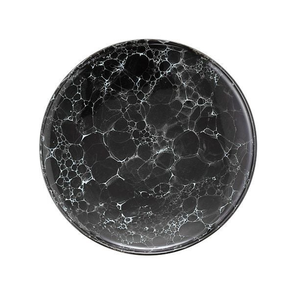 有田焼 やま平窯元 やまへい 泡 frame 黒釉志野泡 くろゆうしのあわ ラウンドプレート 16cm