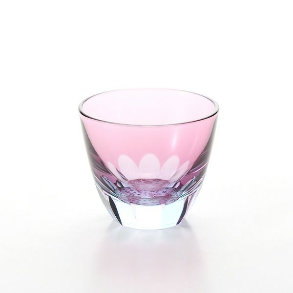 GLASS-LAB グラス・ラボ 江戸切子 砂切子 サクラサク ぐい呑み S-103-001