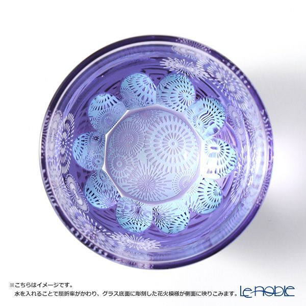 GLASS-LAB グラス・ラボ 江戸切子 砂切子 花火 水面 ぐい呑み S-103-003