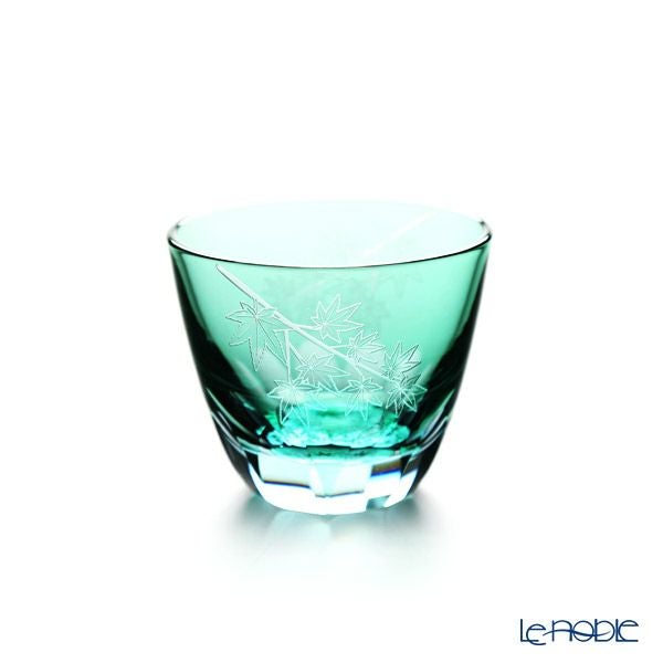 GLASS-LAB グラス・ラボ 江戸切子 砂切子 楓 水面 ぐい呑み S-103-004