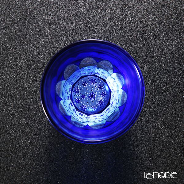 GLASS-LAB グラス・ラボ 江戸切子 砂切子 YUKI 瑠璃 ぐい呑み S-103-005