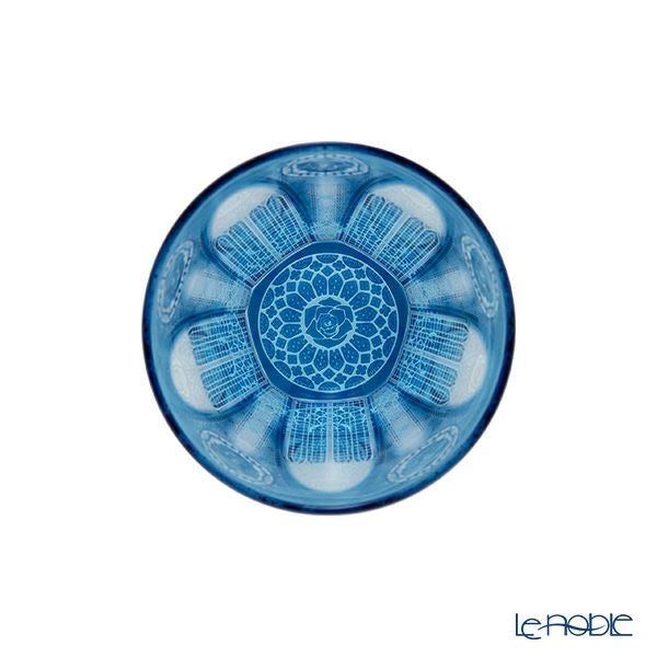 GLASS-LAB グラス・ラボ 江戸切子 砂切子 青薔薇の大聖堂 オールドグラス ライトブルー×インディゴブルー【2020江戸切子新作展 WEB投票第二位作品の別注カラー】