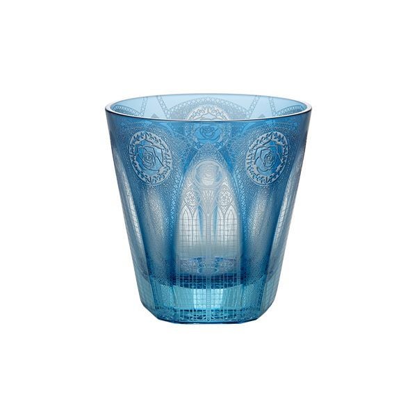 GLASS-LAB グラス・ラボ 江戸切子 砂切子 青薔薇の大聖堂 オールドグラス ライトブルー×インディゴブルー【2020江戸切子新作展 WEB投票第二位作品の別注カラー】