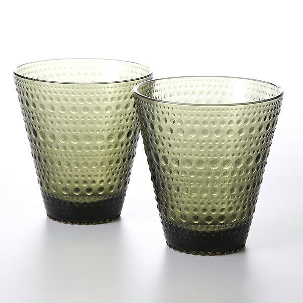 イッタラ（iittala） カステヘルミ タンブラー モスグリーン 300ml ペア