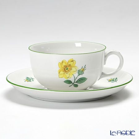 アウガルテン（AUGARTEN） ウィンナーフラワー（5089K） 野バラ イエロー ティーカップ＆ソーサー（S） 200ml（001）