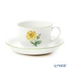 アウガルテン（AUGARTEN） ウィンナーフラワー （5089K） 野バラ イエロー コーヒーカップ＆ソーサー 200ml（001シューベルトシェイプ）