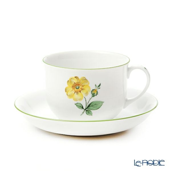 アウガルテン（AUGARTEN） ウィンナーフラワー （5089K） 野バラ イエロー コーヒーカップ＆ソーサー 200ml（001シューベルトシェイプ）