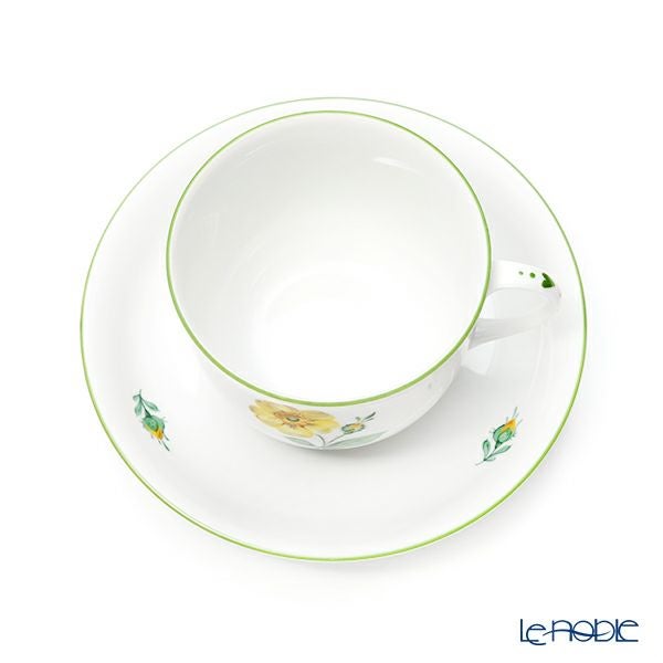 アウガルテン（AUGARTEN） ウィンナーフラワー （5089K） 野バラ イエロー コーヒーカップ＆ソーサー 200ml（001シューベルトシェイプ）