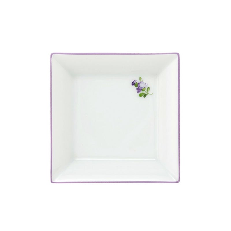 アウガルテン（AUGARTEN） プティットフルール（7096L） ライラック スクエアディッシュ 8×8cm（867）