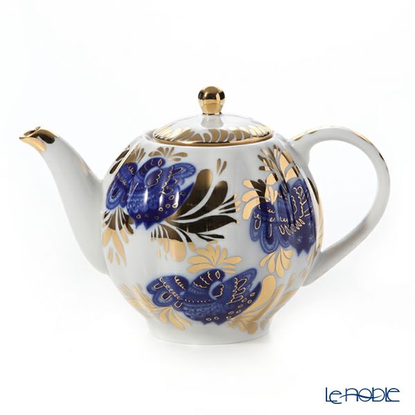 ロシア食器 インペリアル・ポーセリン ゴールデンガーデン ティーポット（チューリップ）600ml