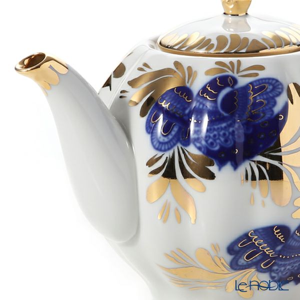 ロシア食器 インペリアル・ポーセリン ゴールデンガーデン ティーポット（チューリップ）600ml