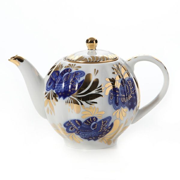 ロシア食器 インペリアル・ポーセリン ゴールデンガーデン ティーポット（チューリップ）600ml