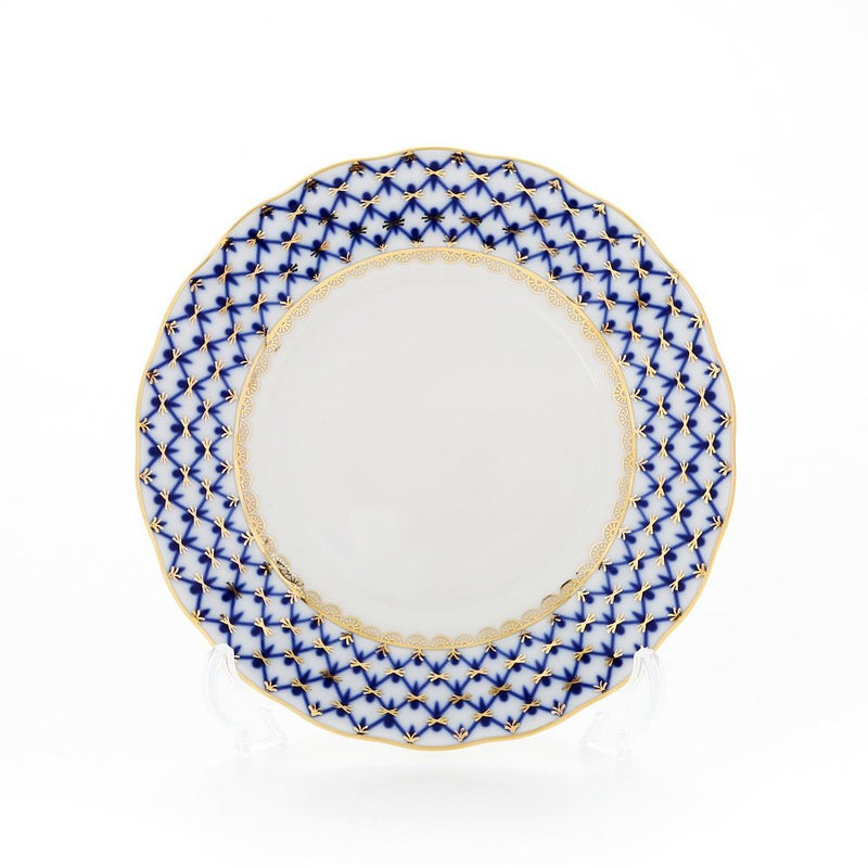 ロシア食器 インペリアル・ポーセリン コバルトネット プレート 15cm