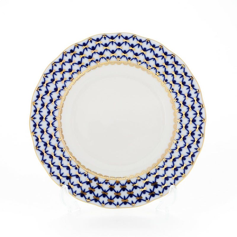 ロシア食器 インペリアル・ポーセリン コバルトネット プレート 18cm