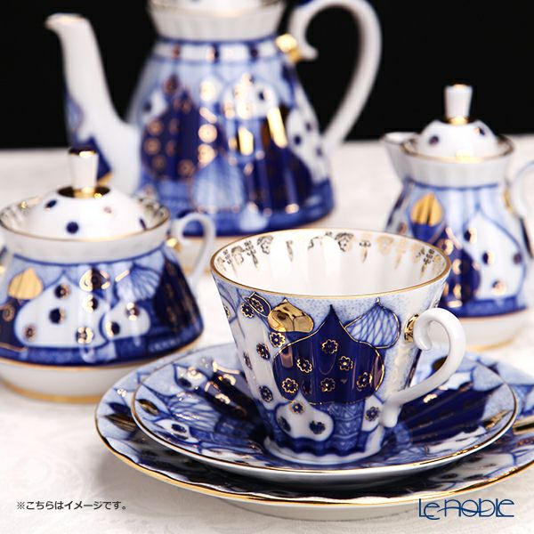 ロシア食器 インペリアル・ポーセリン ロシアンドームズ シュガーポット 440ml （ラジアル）