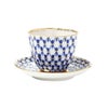 ロシア食器 インペリアル・ポーセリン コバルトネット ジャパニーズカップ＆ソーサー