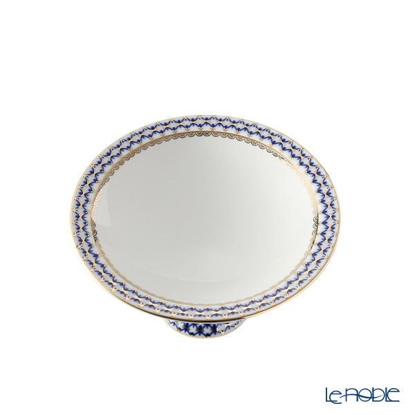 ロシア食器 インペリアル・ポーセリン コバルトネット 足付きボウル 11.2cm