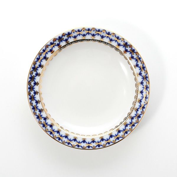 ロシア食器 インペリアル・ポーセリン コバルトネット プレート 11.7cm