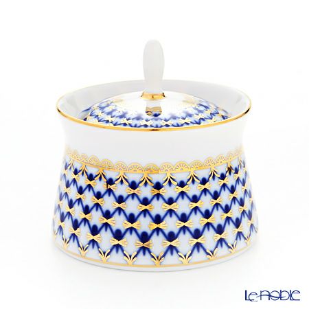 ロシア食器 インペリアル・ポーセリン コバルトネット ボックス（ユース） 200ml