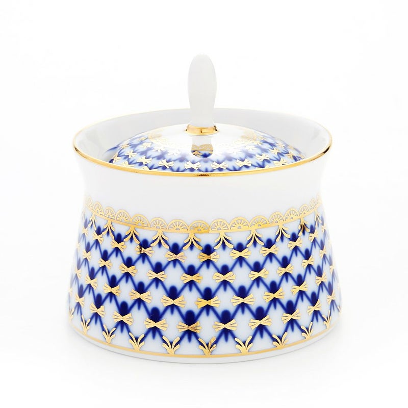 ロシア食器 インペリアル・ポーセリン コバルトネット ボックス（ユース） 200ml