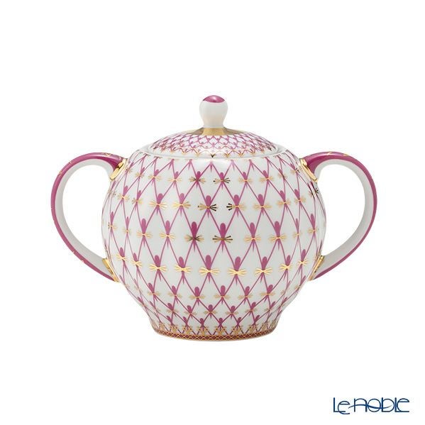 ロシア食器 インペリアル・ポーセリン ブルース（ピンクネット） シュガーポット 300ml