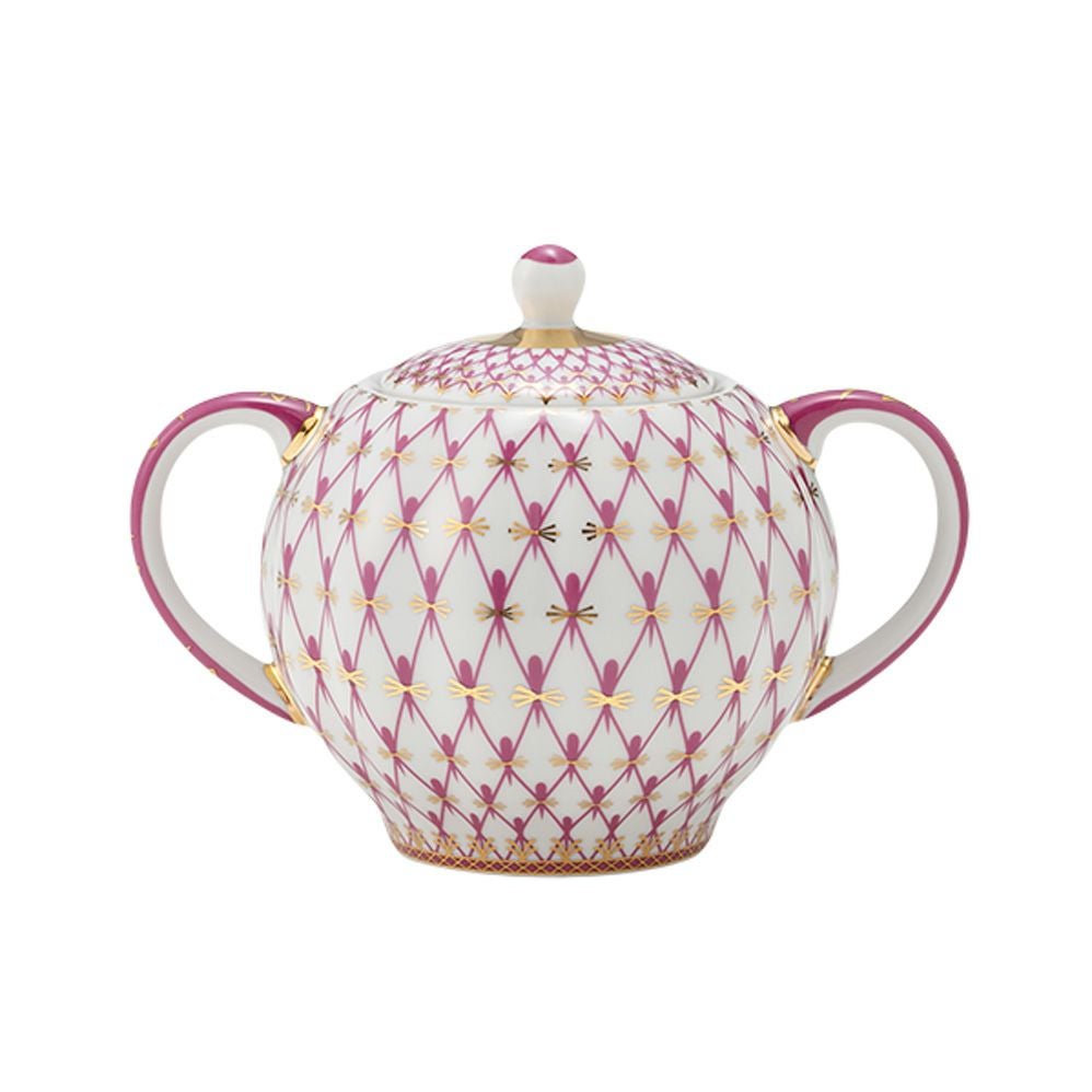 ロシア食器 インペリアル・ポーセリン ブルース（ピンクネット） シュガーポット 300ml