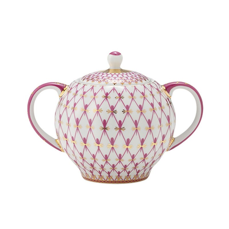 ロシア食器 インペリアル・ポーセリン ブルース（ピンクネット） シュガーポット 300ml