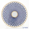 ロシア食器 インペリアル・ポーセリン コバルトネット ケーキプレート 30cm
